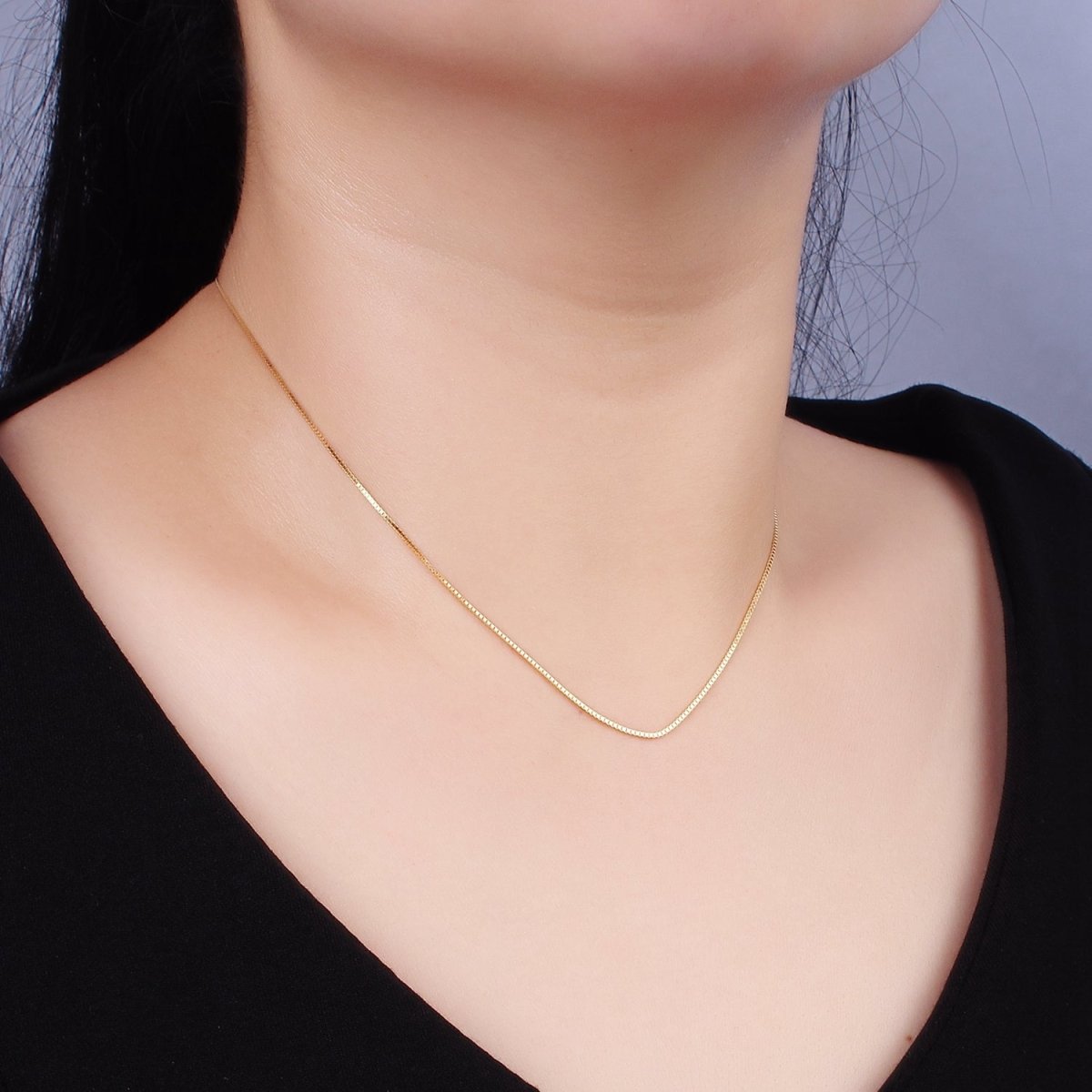 24K Gold Vermeil Necklace Curb Chain, 925 Sterling Silver Curb Necklace Chain w/ Heavy Gold Plated | WA-2151 WA-2152 Clearance Pricing - DLUXCA