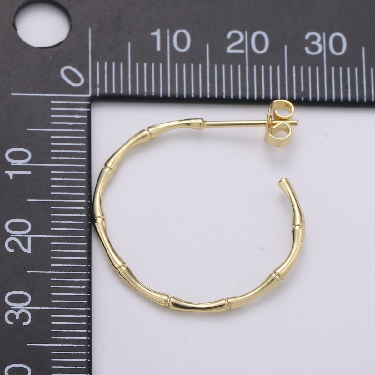 24k Impala Hoop Earrings, Dainty Hoop Earring, Minimalist Earrings, Animal Safari Inspired Everyday Wear Earrings 30mm Earring Q-286 - DLUXCA