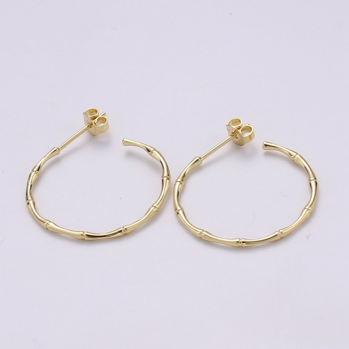 24k Impala Hoop Earrings, Dainty Hoop Earring, Minimalist Earrings, Animal Safari Inspired Everyday Wear Earrings 30mm Earring Q-286 - DLUXCA