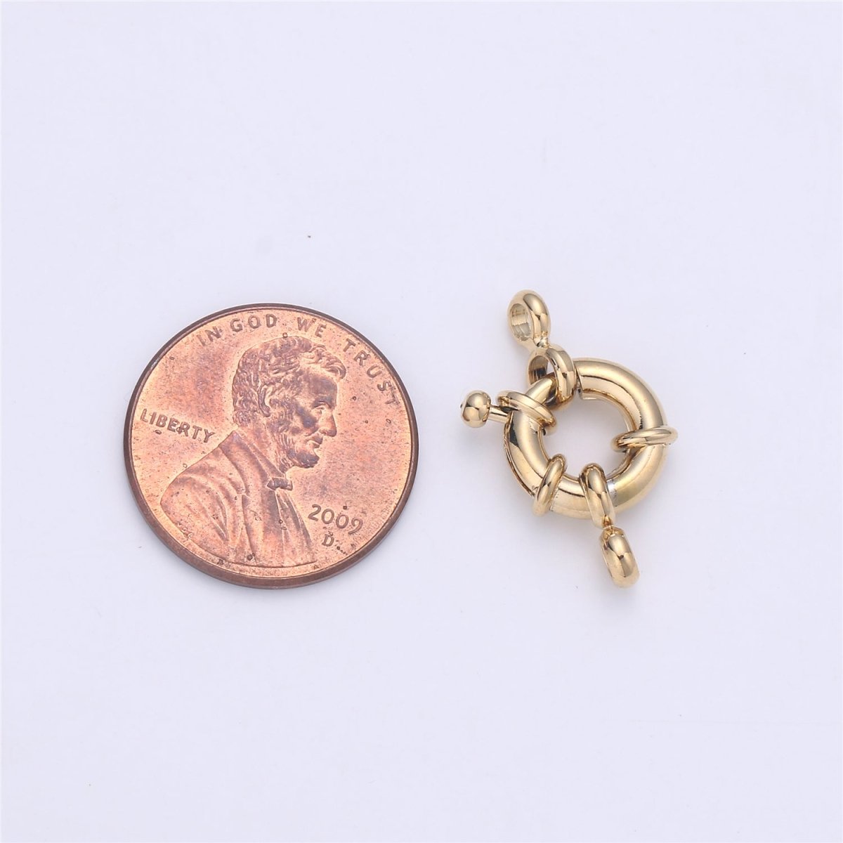 24K Marine Ship Sailor Clasp with Rings For Jewelry Making Necklace Bracelet Anklet L-148~L-149 - DLUXCA
