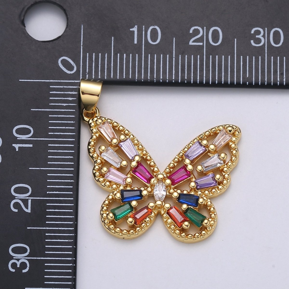 24K Rainbow Gold Filled Butterfly - J-282 - DLUXCA