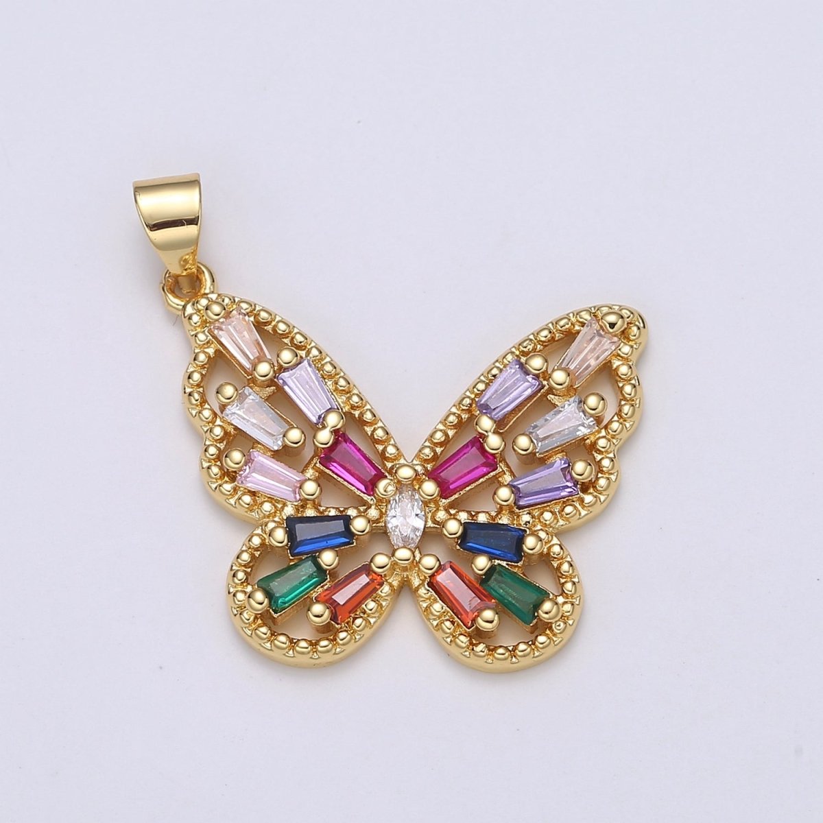 24K Rainbow Gold Filled Butterfly - J-282 - DLUXCA