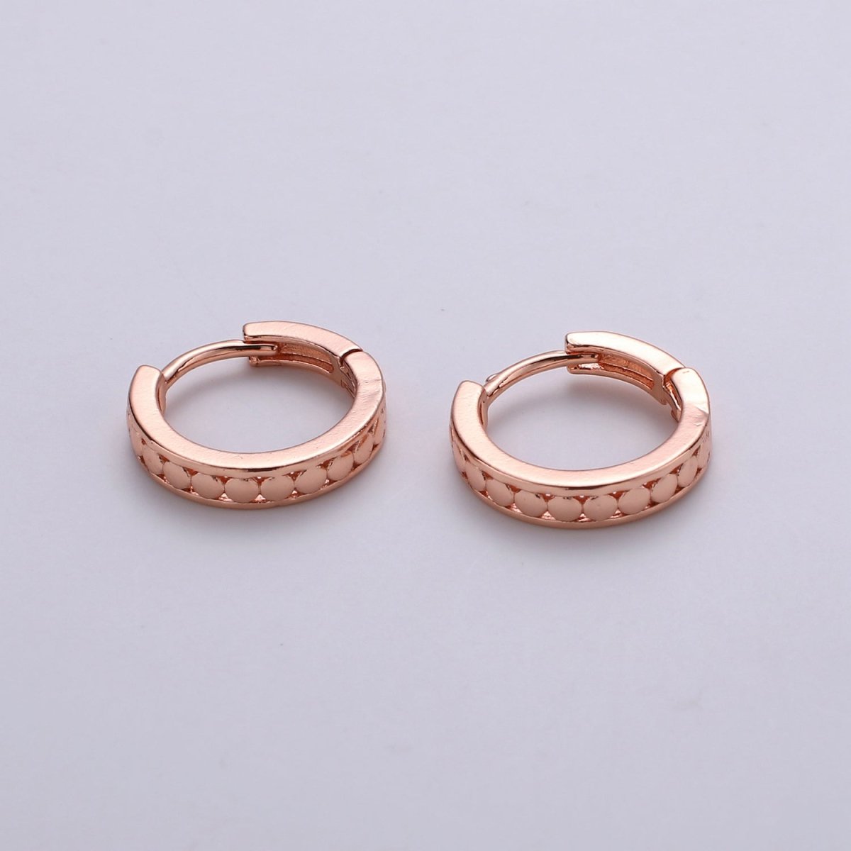 24k Vermeil Gold Earrings, Huggie Earring, Tiny Earrings, Circle Earrings, Handmade Earrings, Everyday Wear Earrings, Rosegold Earring K-696 - K-698 - DLUXCA