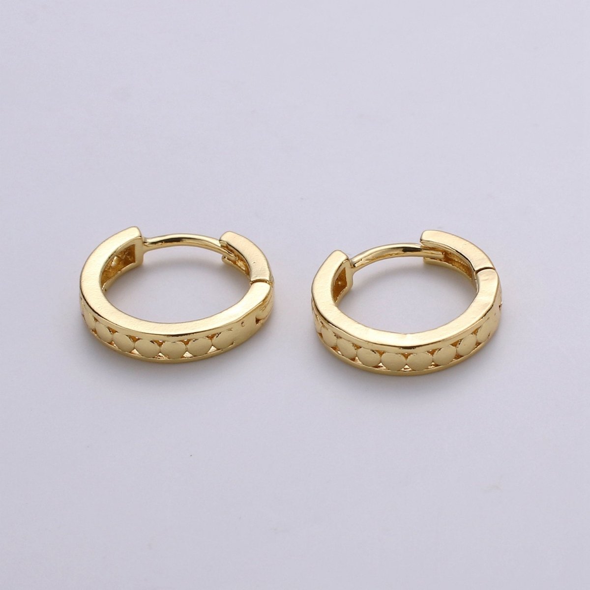 24k Vermeil Gold Earrings, Huggie Earring, Tiny Earrings, Circle Earrings, Handmade Earrings, Everyday Wear Earrings, Rosegold Earring K-696 - K-698 - DLUXCA