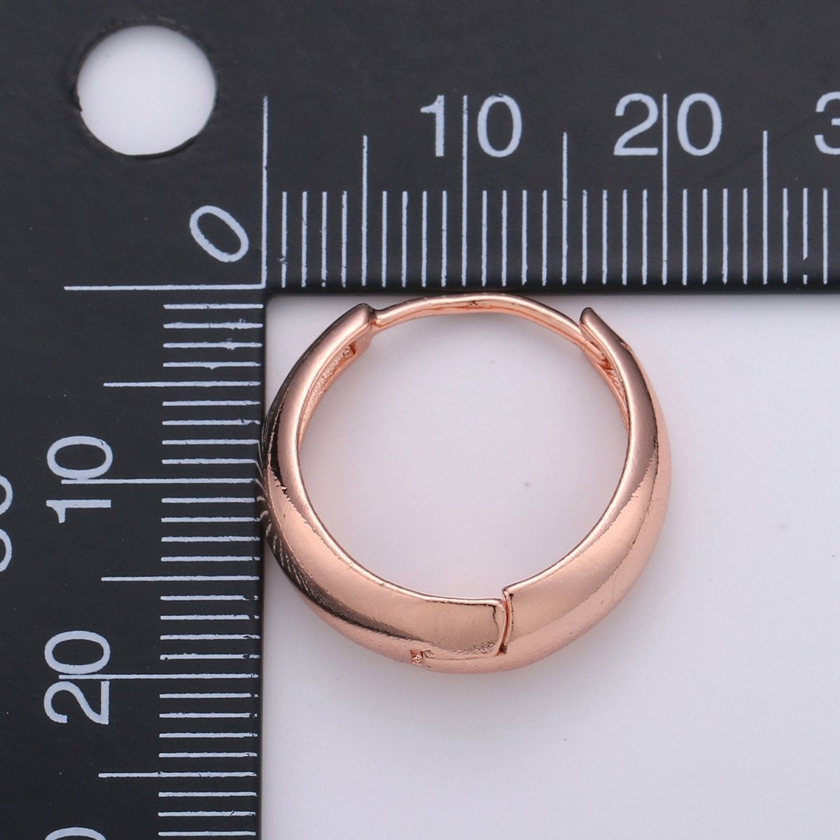 24k Vermeil Gold Earrings, Huggie Earring, Tiny Earrings, Smooth Plated Earrings, Handmade Earring, Everyday Wear Earrings, 20mm Earring K-702 K-704 - DLUXCA