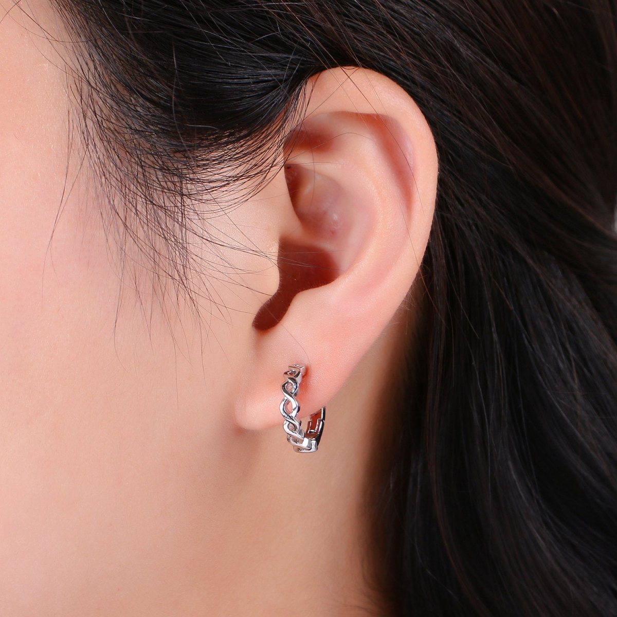 24k Vermeil Gold Earrings, Huggie Earring, Tiny Earrings, Twisted Vine Earrings, Everyday Wear Earrings, Rosegold Earring, Silver Earring K-693 K-694 K-695 - DLUXCA