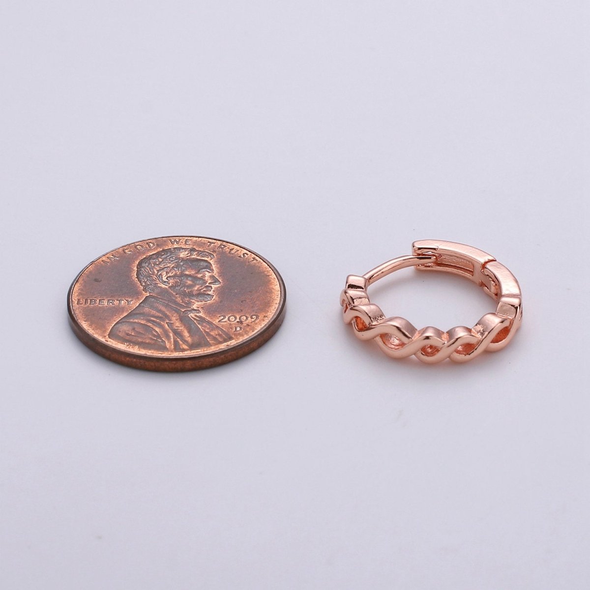 24k Vermeil Gold Earrings, Huggie Earring, Tiny Earrings, Twisted Vine Earrings, Everyday Wear Earrings, Rosegold Earring, Silver Earring K-693 K-694 K-695 - DLUXCA