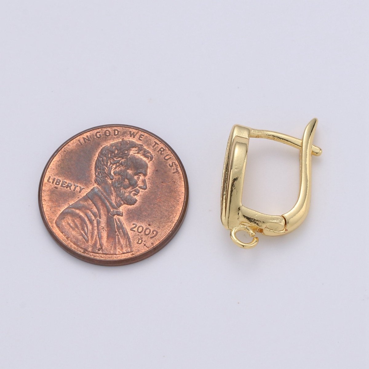 24k Vermeil Gold Earrings, Open Link, Latch Back Earring, Leaf Earrings, DIY Earrings, Everyday Wear Earrings, Rosegold Earring, K-678 - K-680 - DLUXCA