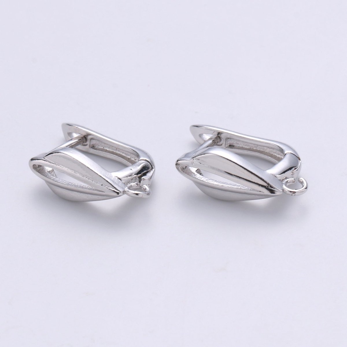 24k Vermeil Gold Earrings, Open Link, Latch Back Earring, Leaf Earrings, DIY Earrings, Everyday Wear Earrings, Rosegold Earring, K-678 - K-680 - DLUXCA