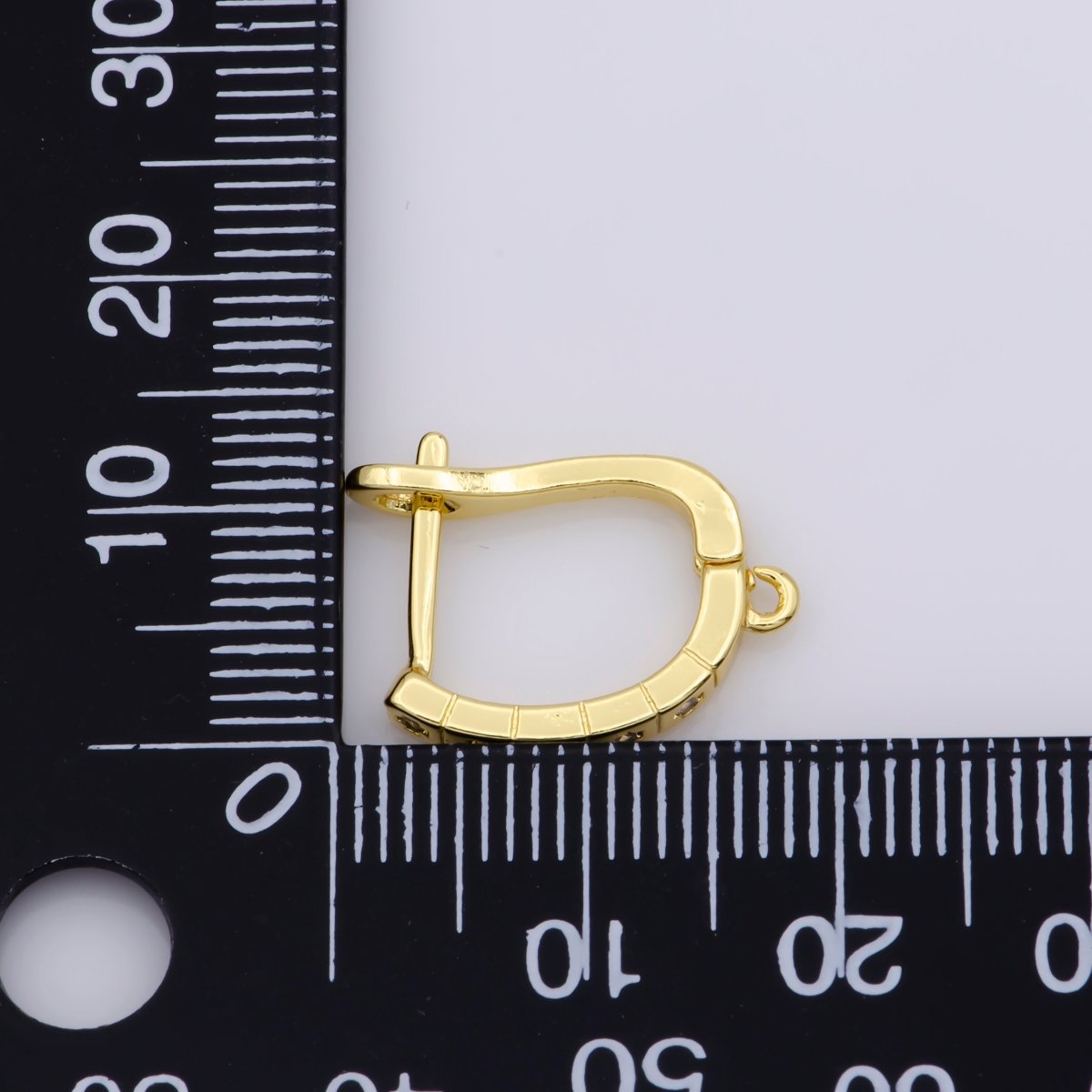 24k Vermeil Gold Earrings, Open Link, Latch Back Earring, Rugged Earrings, Gift for Her, Earrings for Women, Everyday Wear Earrings, K-736 - DLUXCA