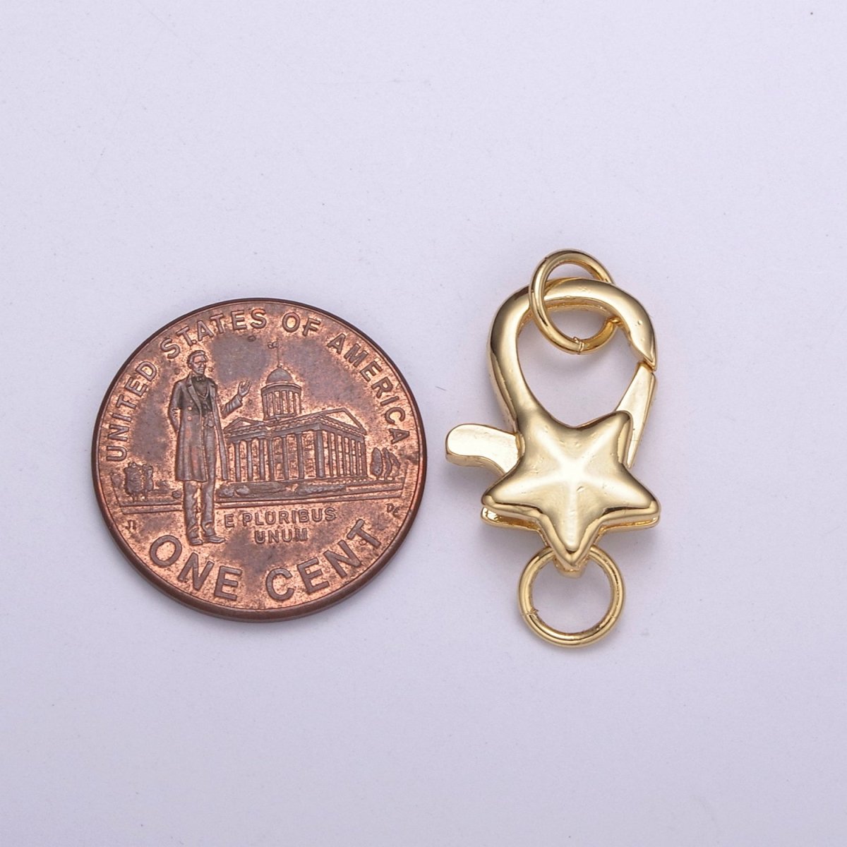 24x12.6mm Gold Small Star Shaped Lobster Claw Clasp L-570 - DLUXCA