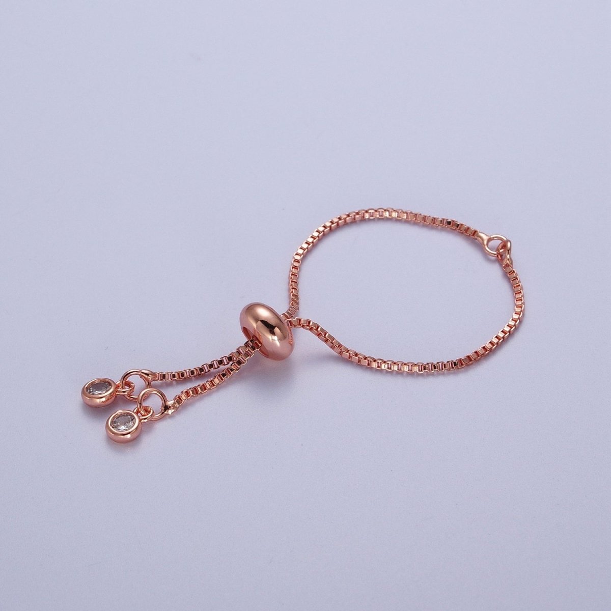 2.5 Inch Adjustable Box Chain Bracelet Supply in Gold, Silver, Black, Rose Gold | K-124 K-130 K-132 K-133 - DLUXCA