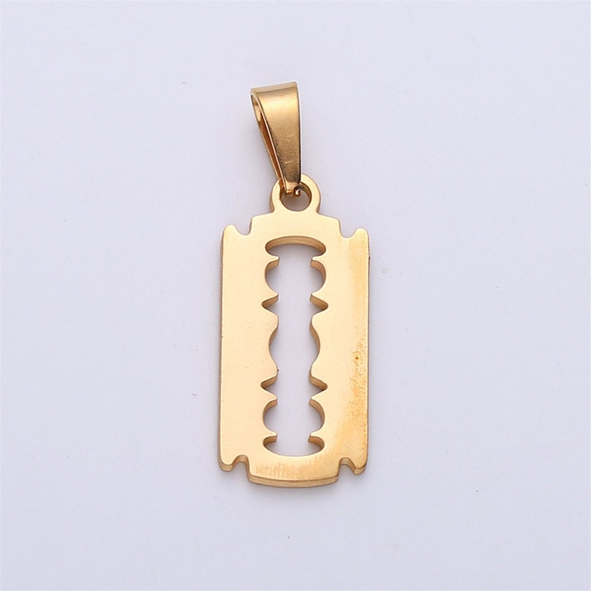 25mm, 32mm, 45mm Gold Filled Razor Blade Charm Silver Razor Blade Pendant for Necklace Earring Bracelet Charm J-718~J-722 - DLUXCA