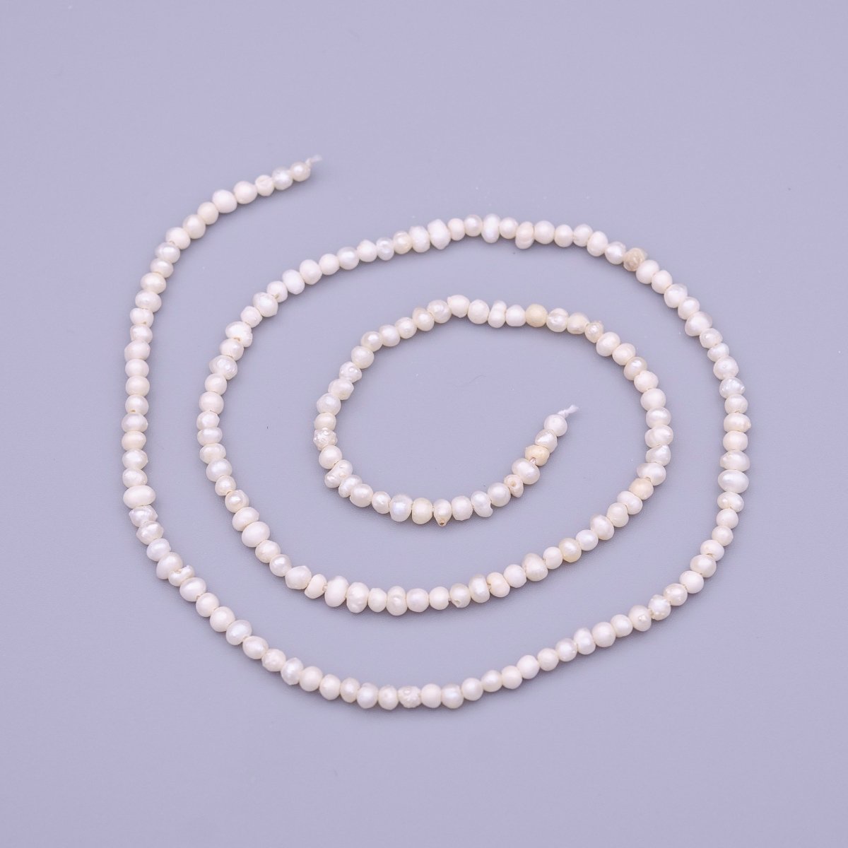 2.5mm Mini AAA Natural Seed Freshwater Pearl 176pcs Full Strand | WA-1323 Clearance Pricing - DLUXCA