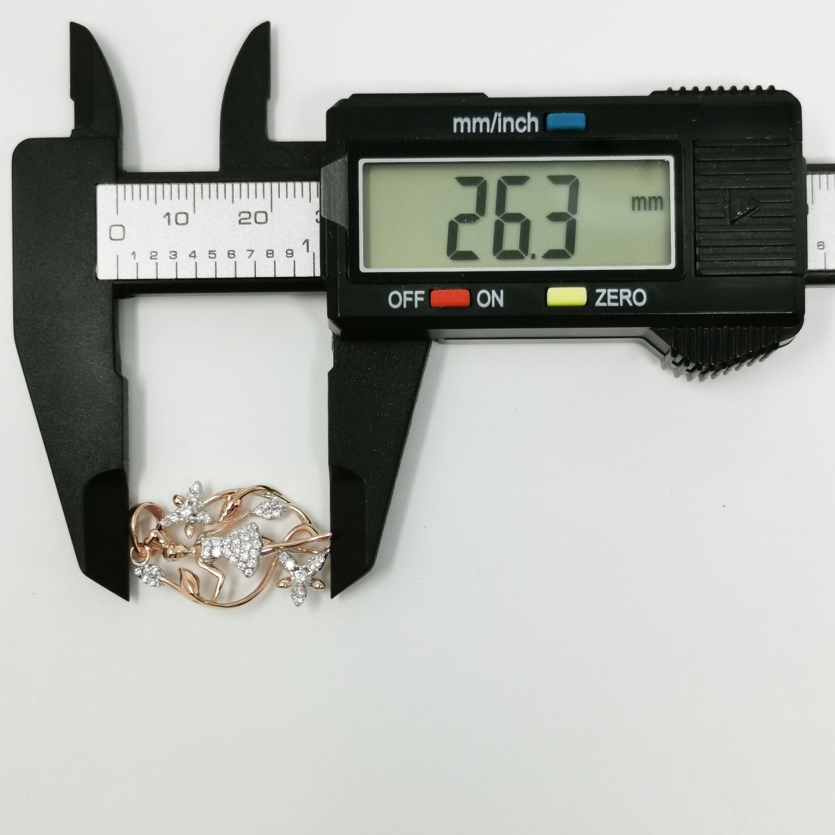 26x18mm Wholesale 18K Gold Plated Rose Gold Forest Fairy Tale Girl Pendant with Cubic Zirconia Crystal Rhinestones, Pendant for Necklace Bracelet Anklet Making J-190 - DLUXCA