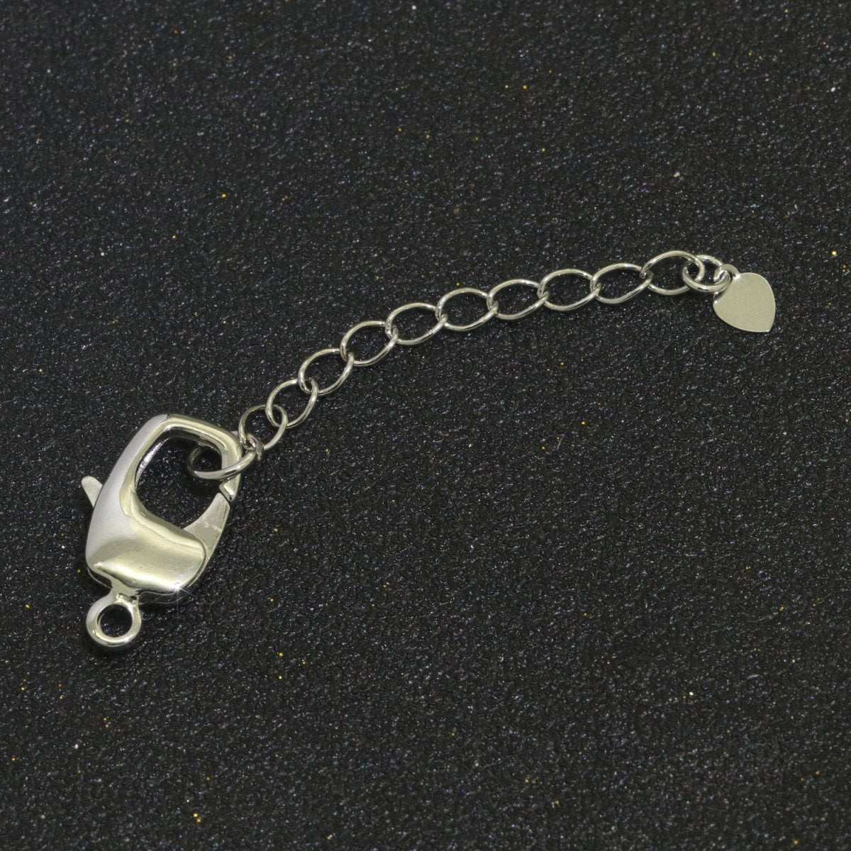 2.7 inch Gold Filled Chain Extender For Necklace Bracelet Supply Component Findings Extenders w/ Heart charm + Lobster Clasp L-506 L-507 - DLUXCA