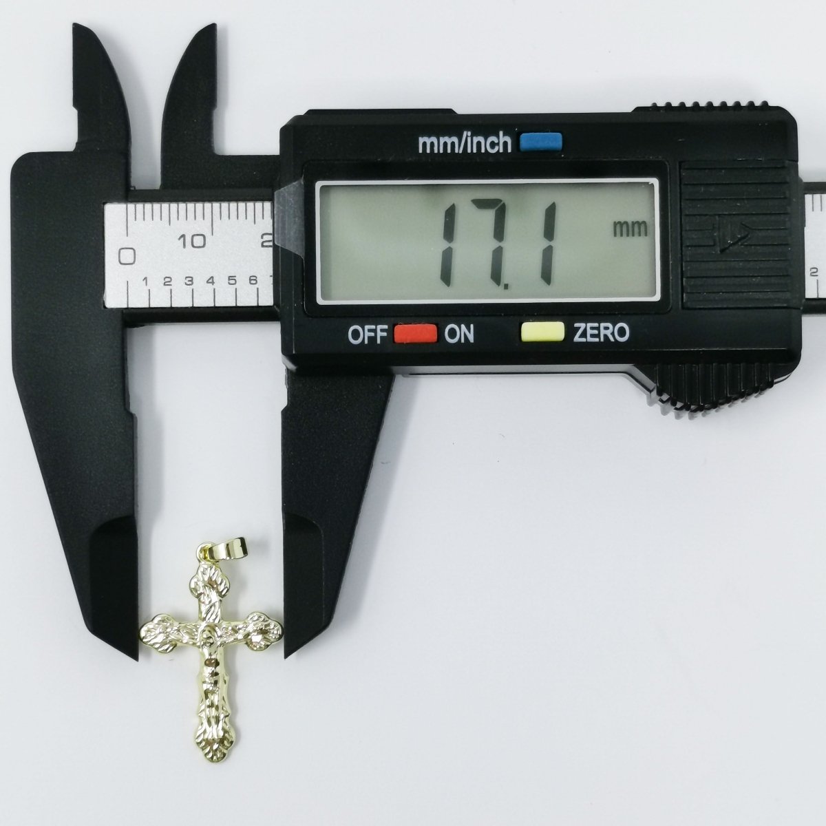 27x17mm Wholesale Gold Filled Jesus on Cross Pendant, 24K or 14K Option, Christian Pendant for Necklace Bracelet Anklet Making J-193 J-194 - DLUXCA