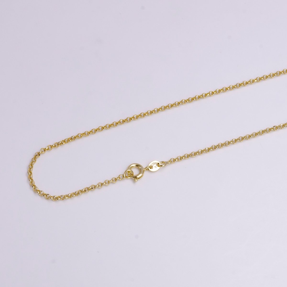 2mm Round Rolo 20 Inch, 17.5 Inch Layering Chain Necklace | WA-1902 WA-1903 Clearance Pricing - DLUXCA