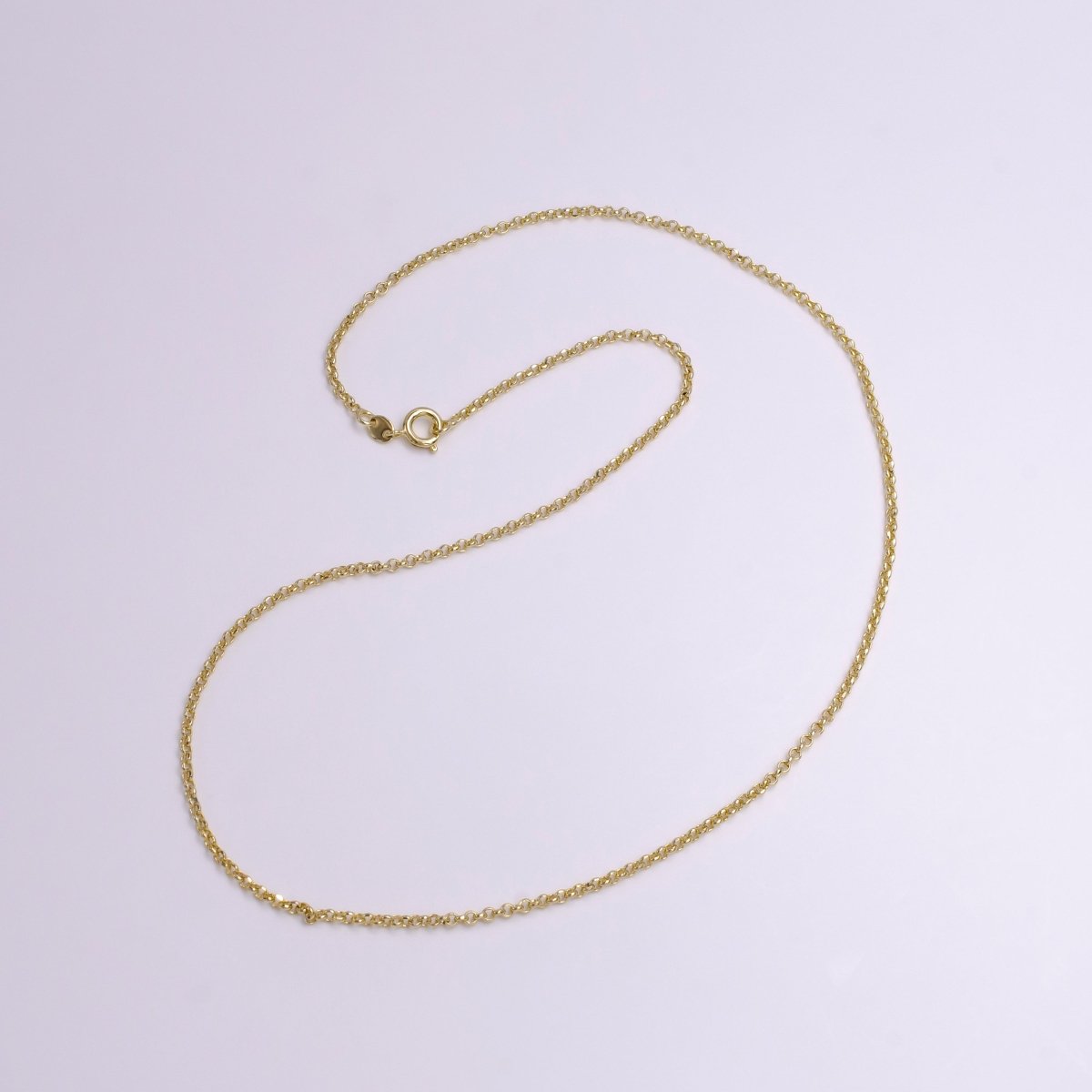 2mm Round Rolo 20 Inch, 17.5 Inch Layering Chain Necklace | WA-1902 WA-1903 Clearance Pricing - DLUXCA