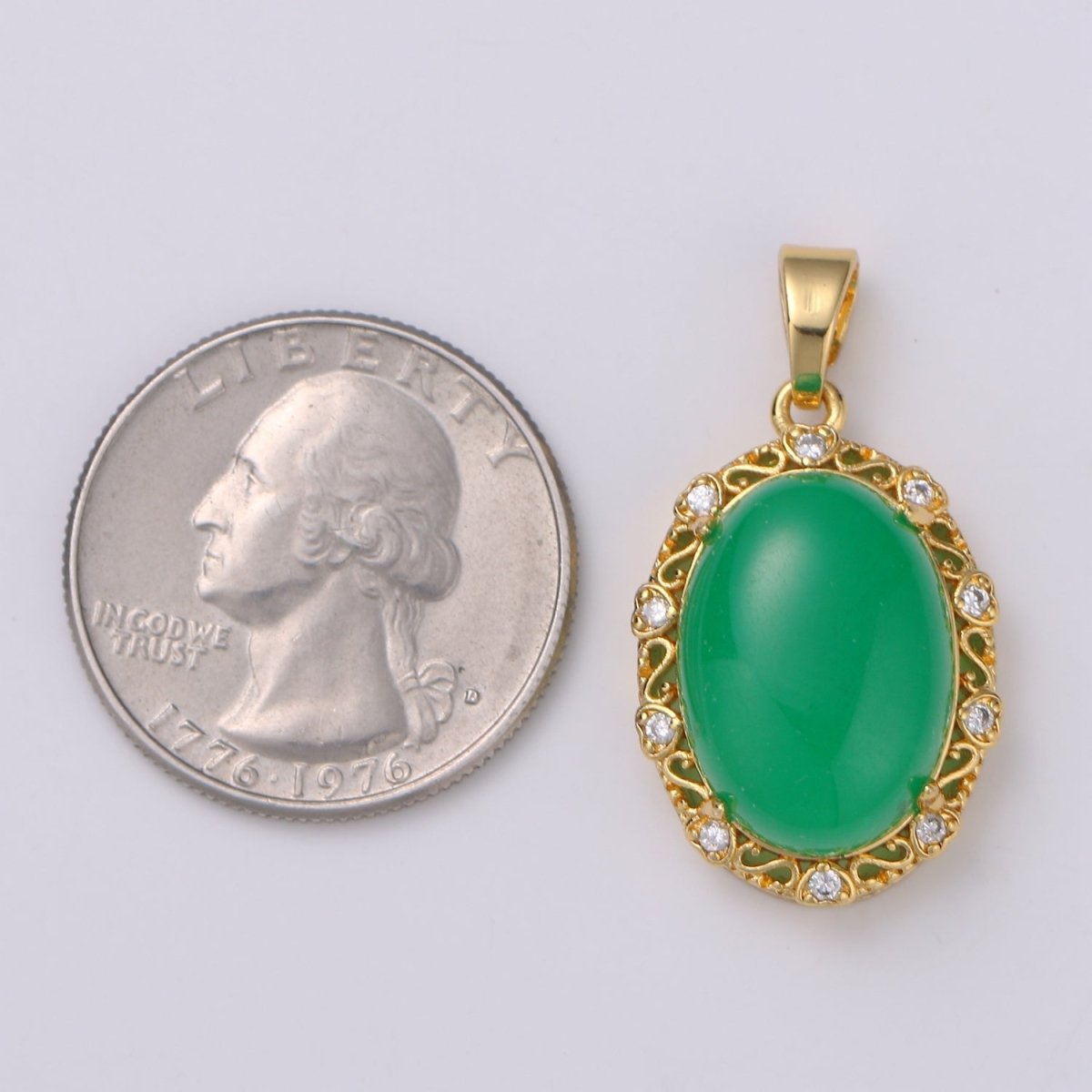 31X17mm Vintage Style Oval Charm 14k Gold Filled Blue Pink Green Tiger Cat's Eye Pendants Necklace Gold Focal Pendant for Statement Necklace J-159~J-162 - DLUXCA