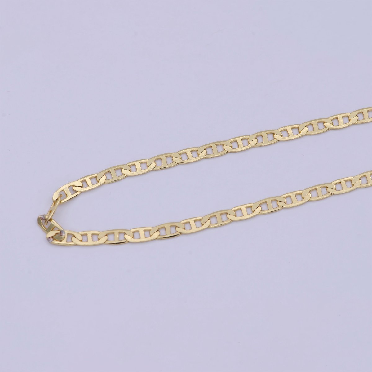 3.3mm Mariner Anchor Link Chain Necklace 14K Gold Filled Ready to Wear 18" 20" Long | WA-668 WA-672 Clearance Pricing - DLUXCA