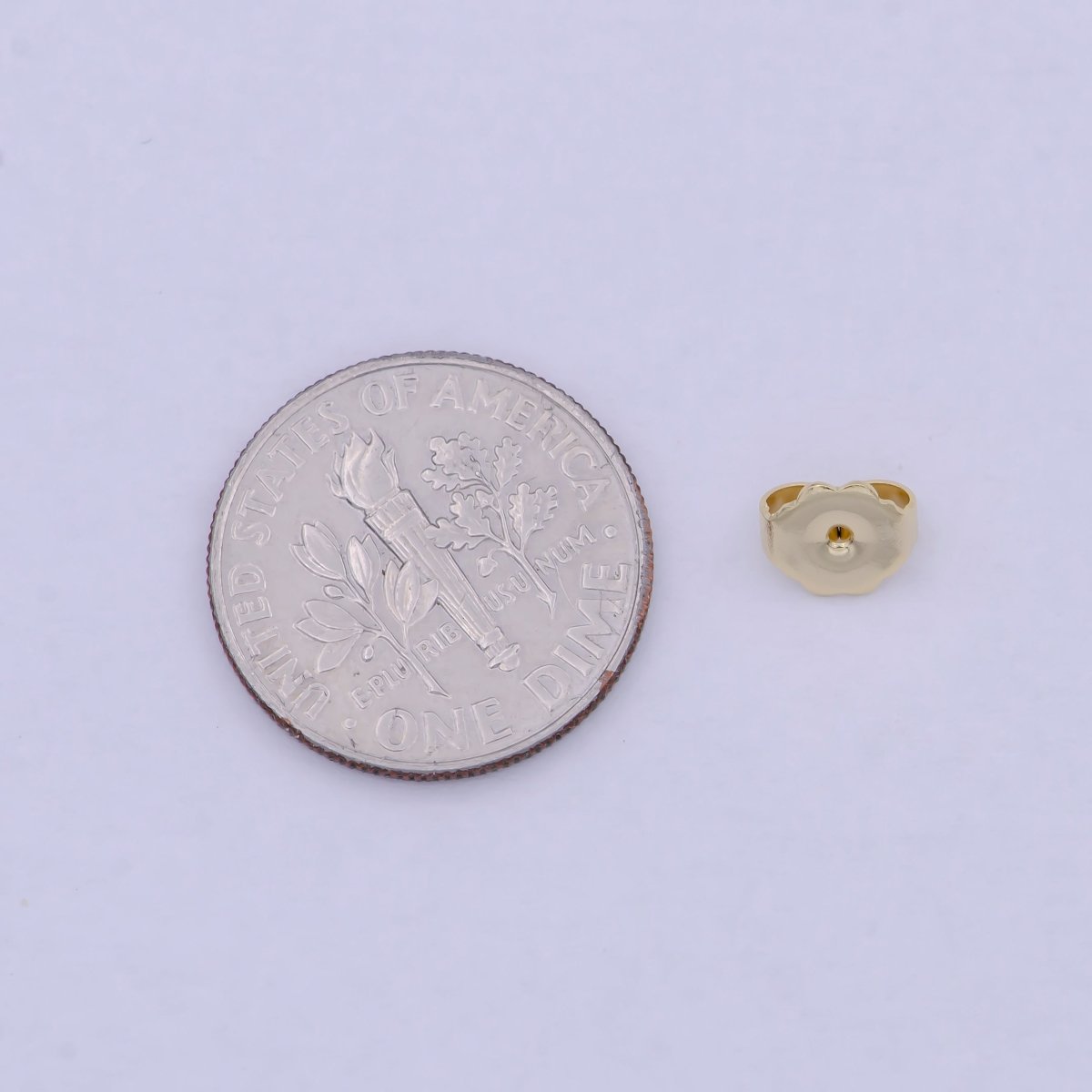 3mm, 5mm, 6mm Gold Metal Earring Backings Supply | K-737 K-595 K-576 - DLUXCA
