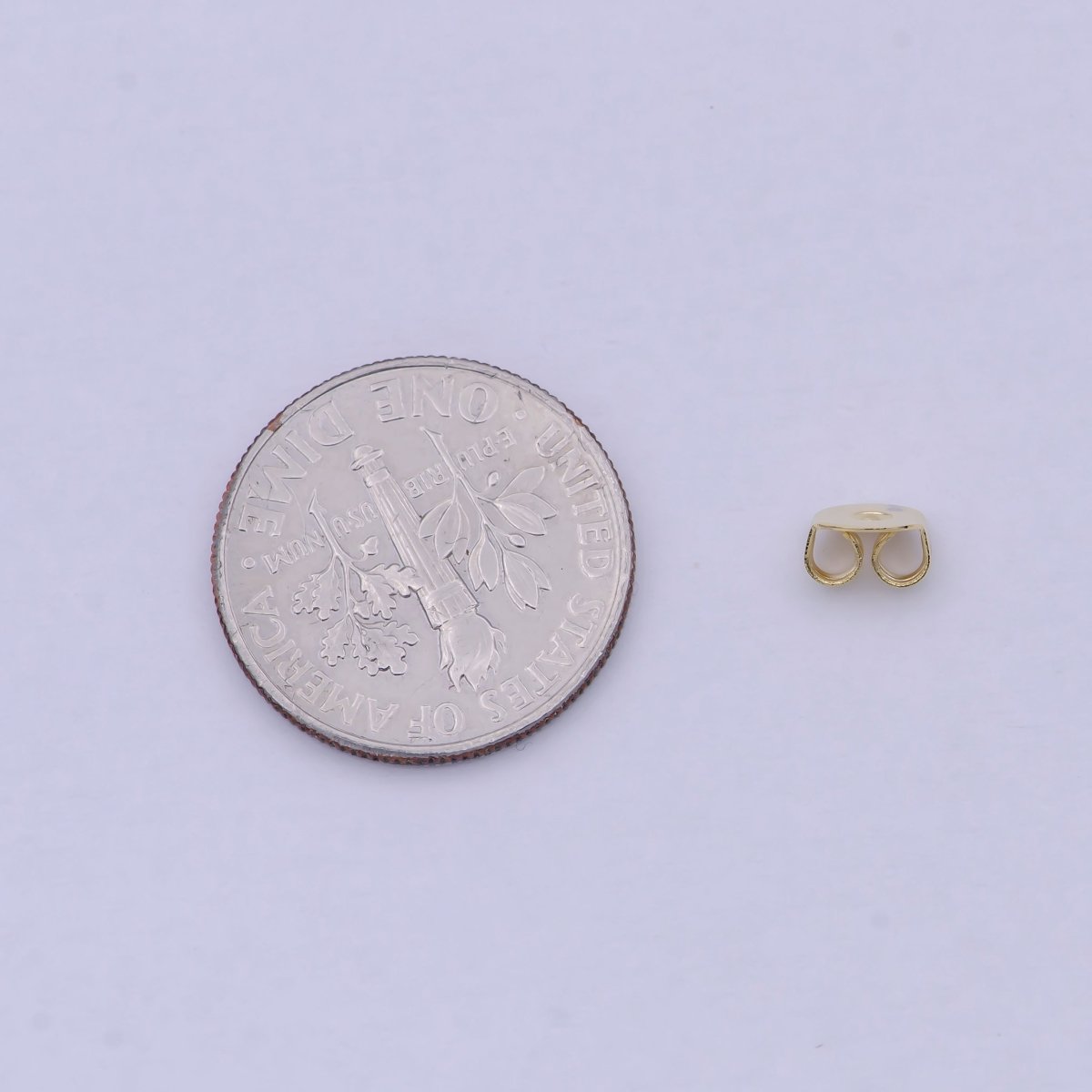 3mm, 5mm, 6mm Gold Metal Earring Backings Supply | K-737 K-595 K-576 - DLUXCA