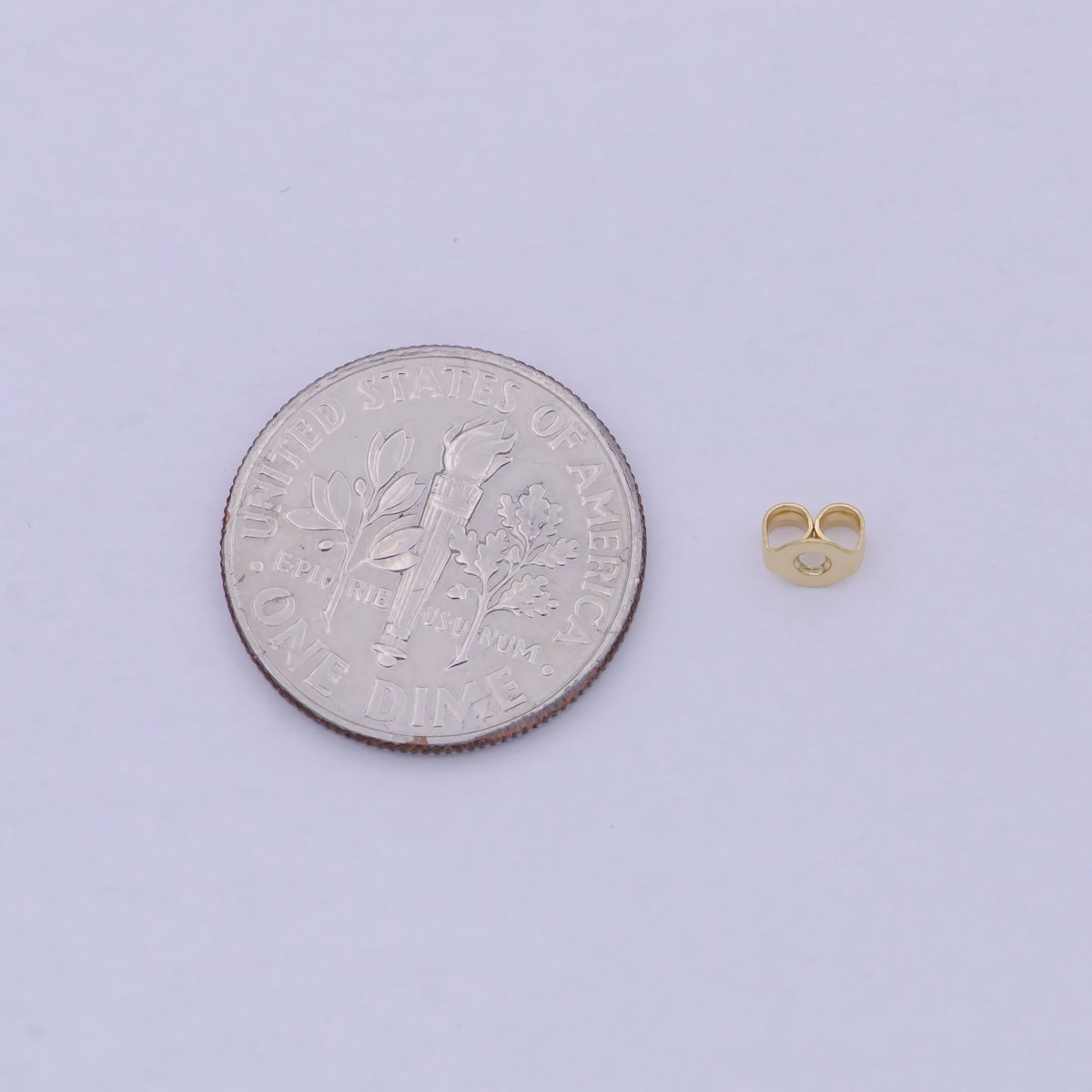 3mm, 5mm, 6mm Gold Metal Earring Backings Supply | K-737 K-595 K-576 - DLUXCA