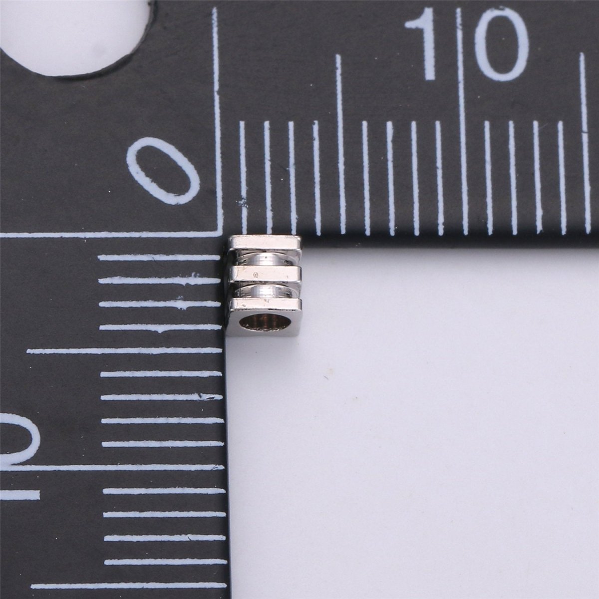 3mm Silver Cube Beads, Spacer Beads, Cubes, Cube Beads, Geometric Beads, Bracelet Beads, Rhodium Plated Findings, B-219 - DLUXCA