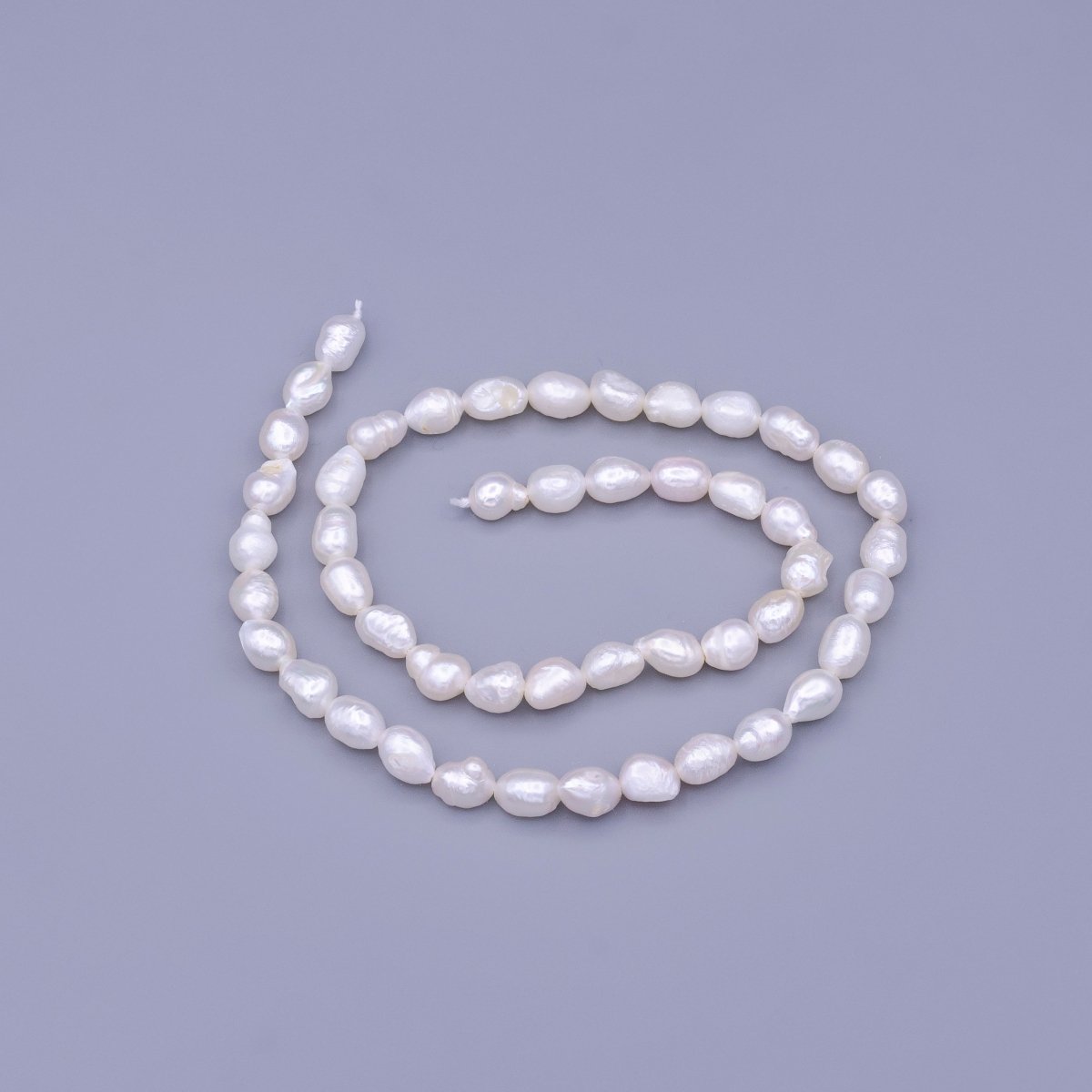 5.5mm Baroque Oval Freshwater Pearl 50 Pieces/Strand Jewelry Making Findings Supply | WA-1672 Clearance Pricing - DLUXCA