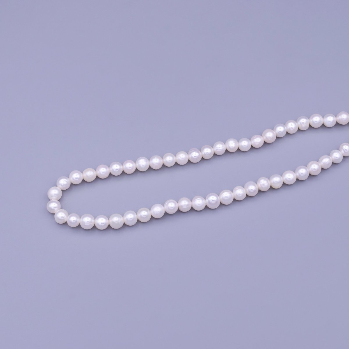 6.5mm Freshwater Pearl Round 60 Pieces/Strand Jewelry Making Findings Supply | WA-1667 - DLUXCA
