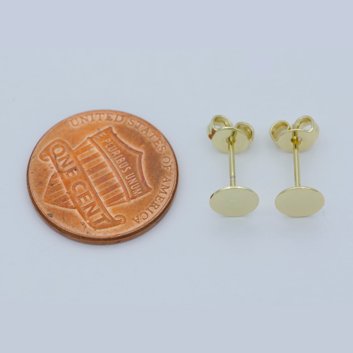 6mm, 8mm, 10mm Round Gold Earrings • Gold Stud Earrings • Circle Stud Round Tack Disc • 14k Gold Filled Geometric Round Earrings Post Stud L-391 L-392 L-393 - DLUXCA