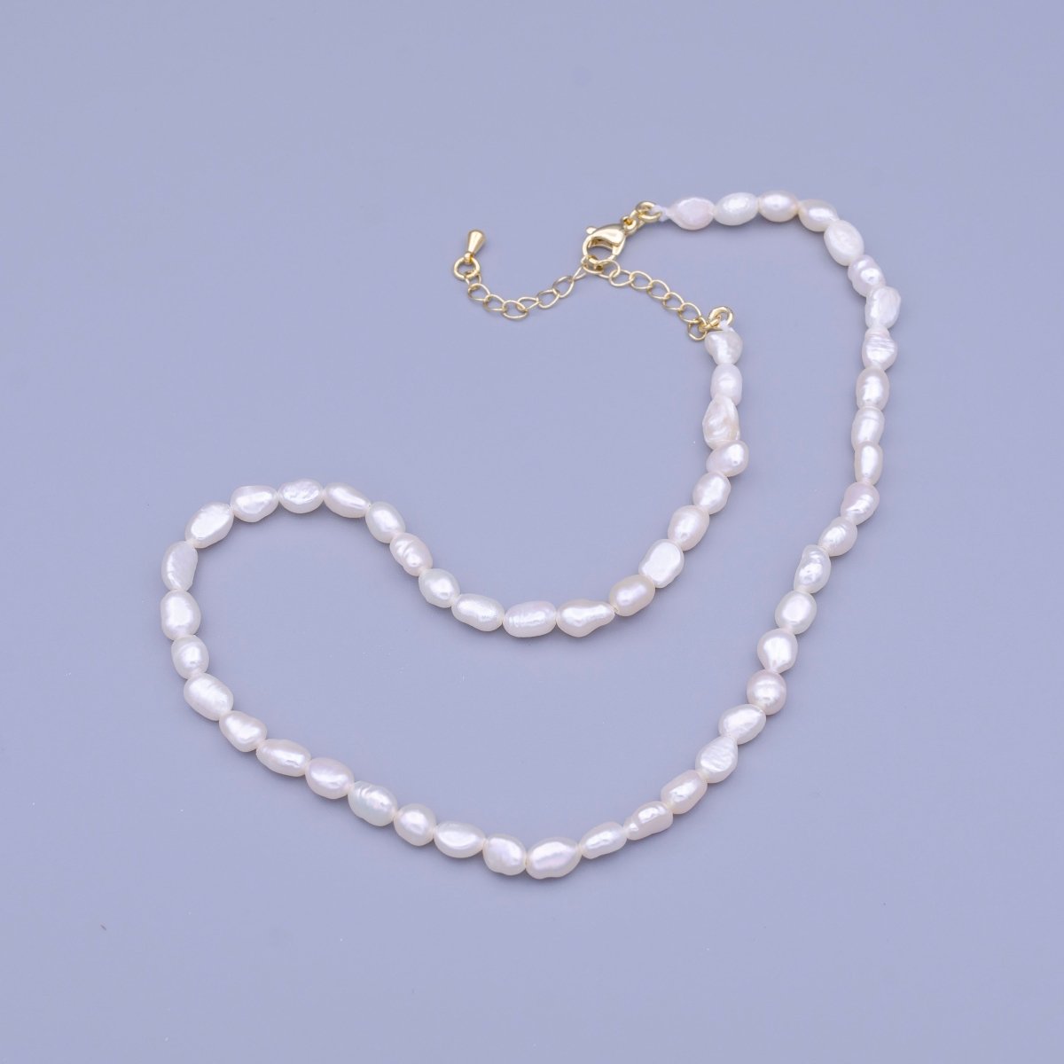 6mm Natural White Freshwater Pearl 14 Inch Minimalist Choker Necklace | WA-1465 Clearance Pricing - DLUXCA