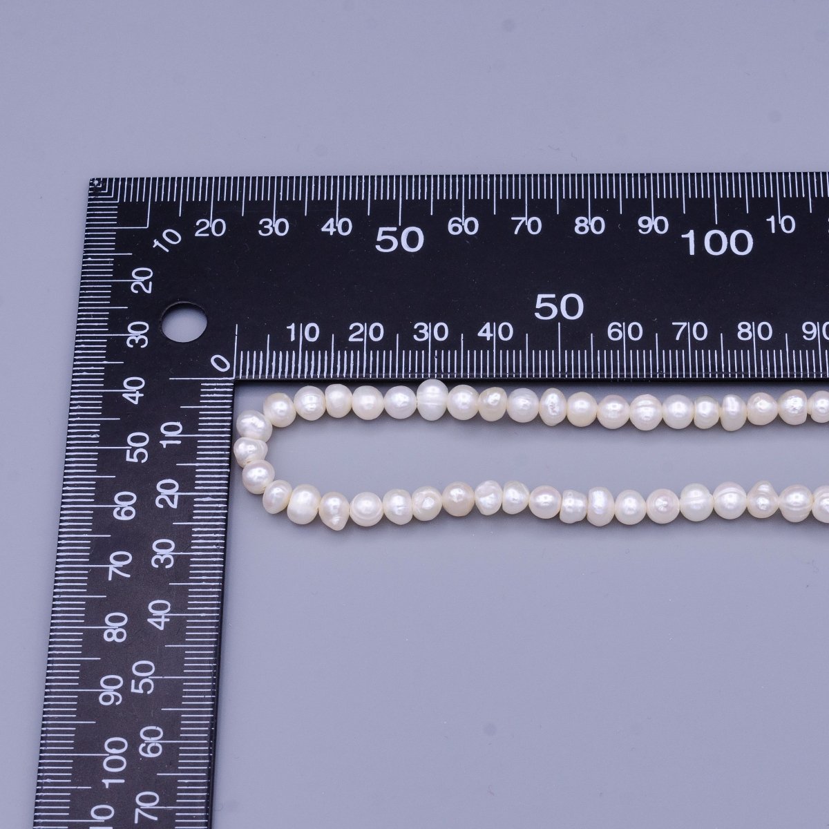 6mm Ringed Button Freshwater Pearl 80 Pieces/Strand Jewelry Making Findings | WA-1671 Clearance Pricing - DLUXCA