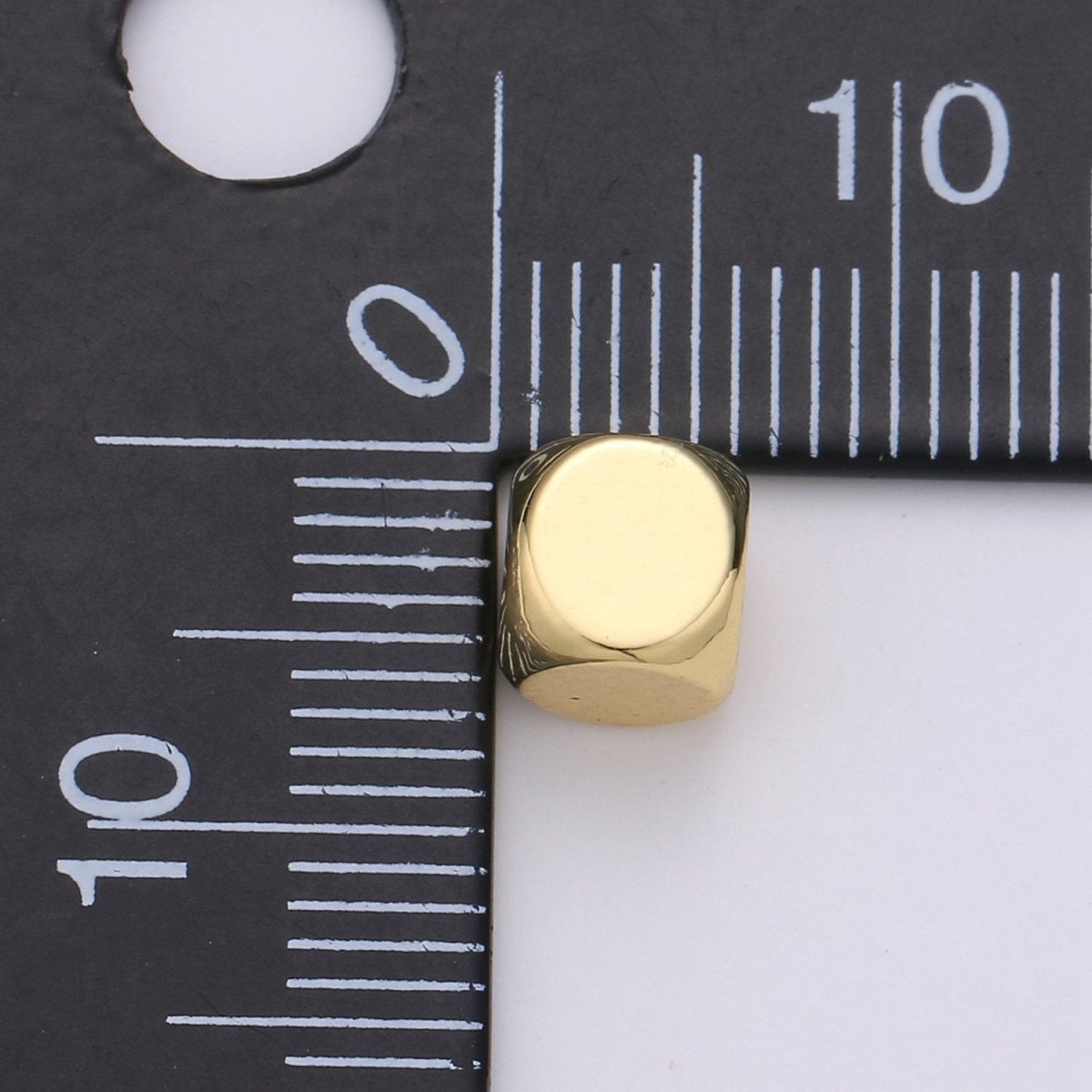 6X6mm 14k Shiny Gold Cube Beads, Square Tube Beads, Spacer Beads, Bracelet Beads, Solid Tube Beads, Gold Filled Findings, B-300 - DLUXCA