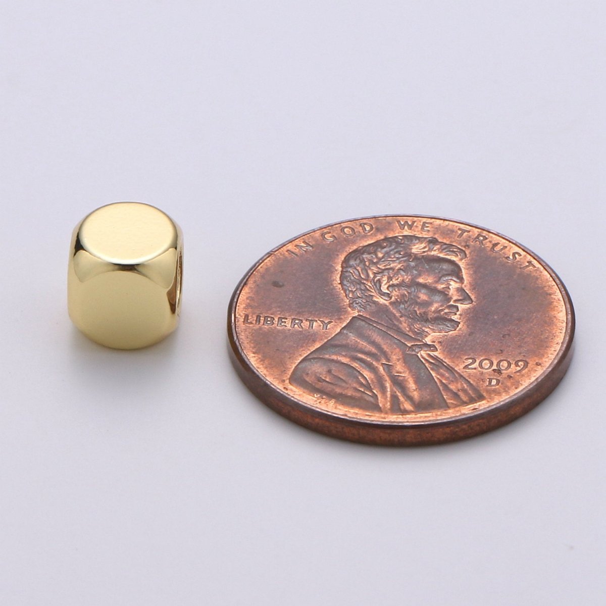 6X6mm 14k Shiny Gold Cube Beads, Square Tube Beads, Spacer Beads, Bracelet Beads, Solid Tube Beads, Gold Filled Findings, B-300 - DLUXCA