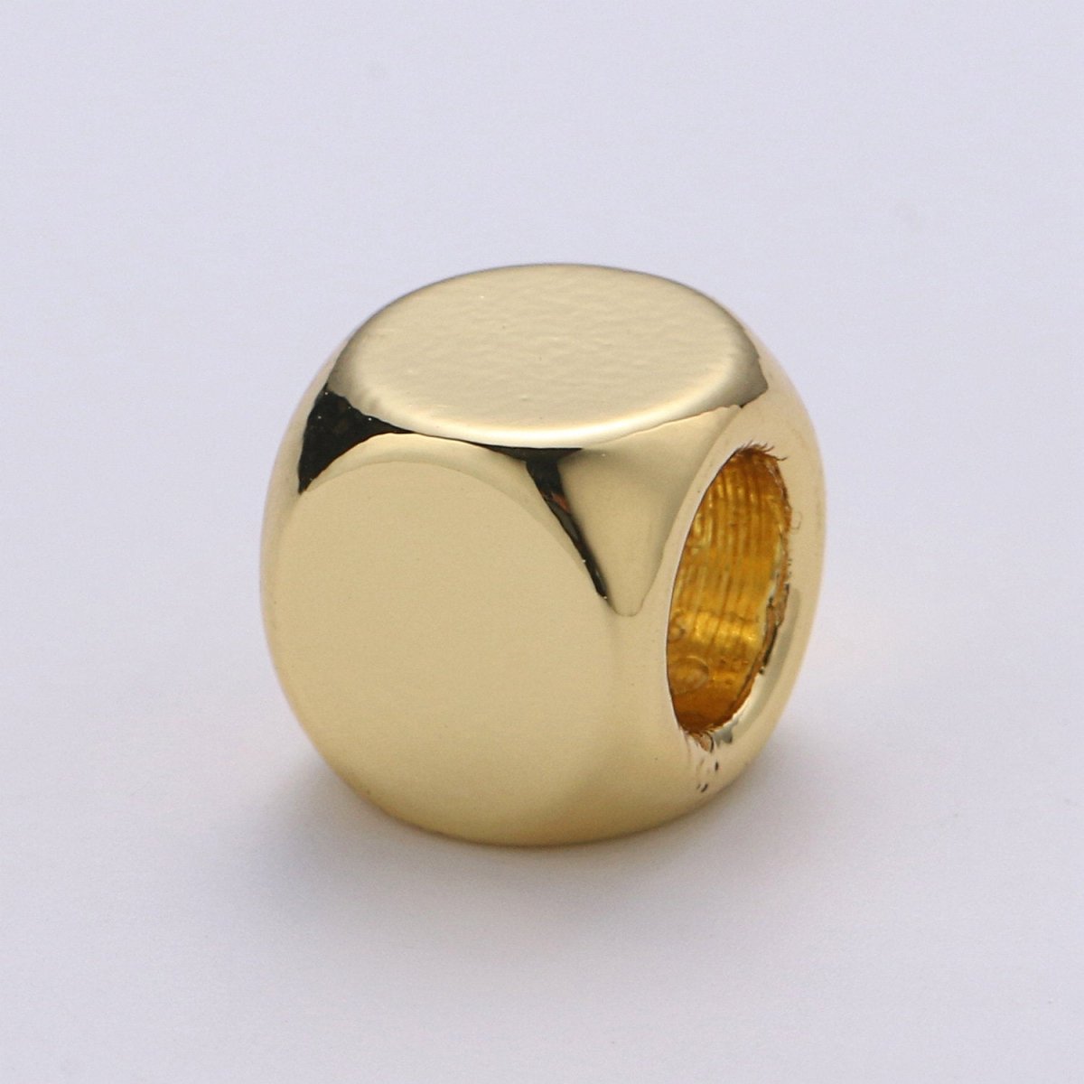 6X6mm 14k Shiny Gold Cube Beads, Square Tube Beads, Spacer Beads, Bracelet Beads, Solid Tube Beads, Gold Filled Findings, B-300 - DLUXCA