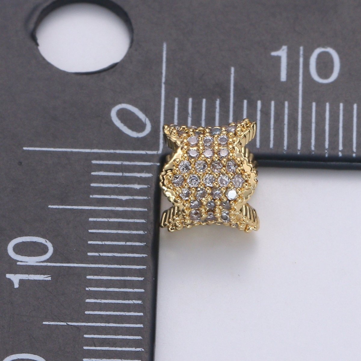 7mm Round Barrel Beads Cubic Zirconia CZ Micro Pave for Jewelry Making Bracelets Necklaces B-670 - DLUXCA