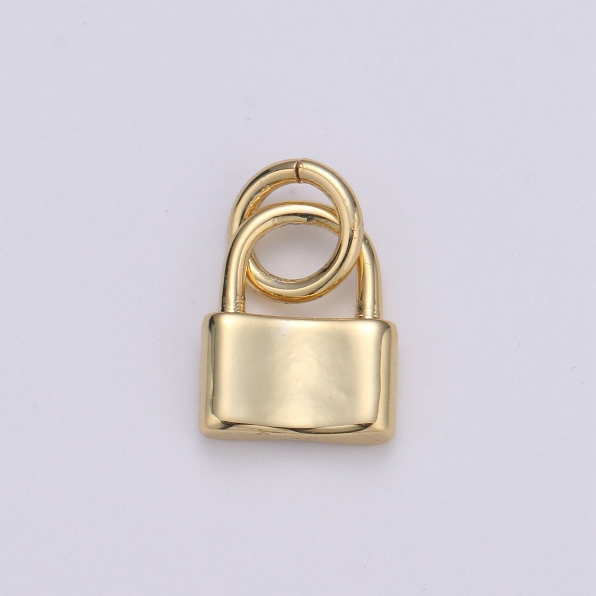 7X10mm Mini Lock Charm in 24K Gold Filled lock charm for earring bracelet necklace, Small Dainty Gold Padlock Charm, Silver Lock Jewelry | D-670, D-671 - DLUXCA