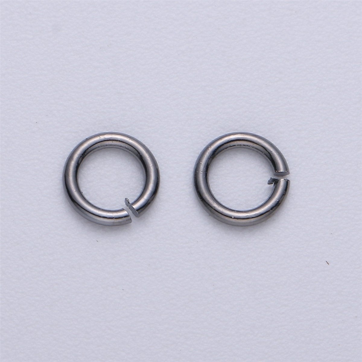 90pcs 6mm Gold Filled Open Jump Ring 6mm outer 18 gauge / 1mm, Rose Gold, Rhodium Plated, Black Gun Metal O jump Ring for supply O-028 ~ O-031 - DLUXCA