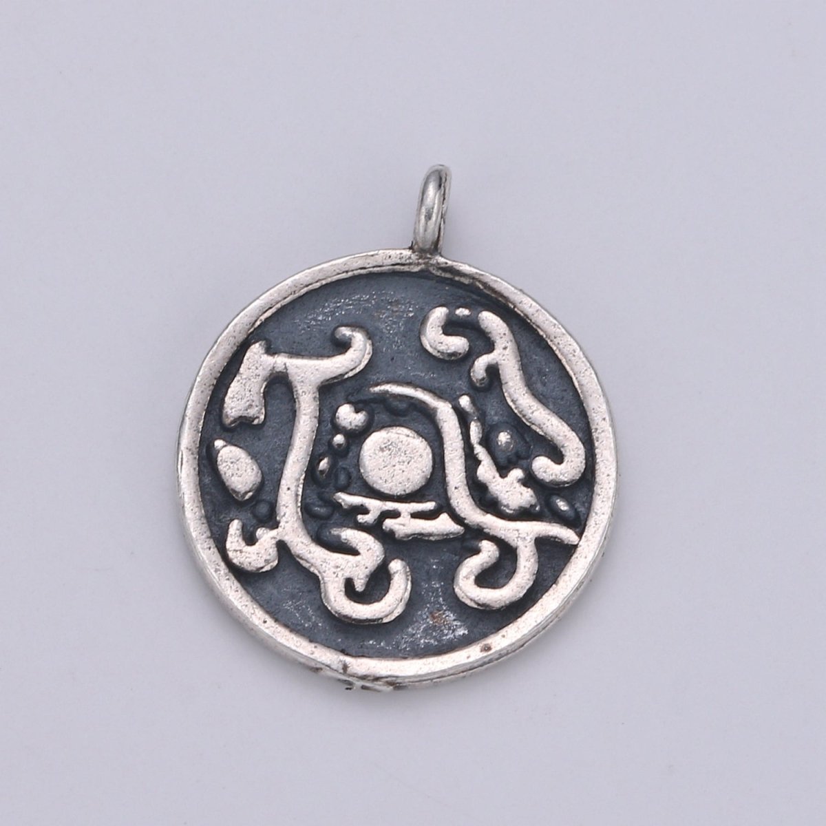 925 Sterling Silver Animal Charm, Round Disc Charm Chinese Animal Charm for Men Necklace Bracelet Earring, Cultural Charm SL-061 SL-062 SL-063 SL-064 - DLUXCA