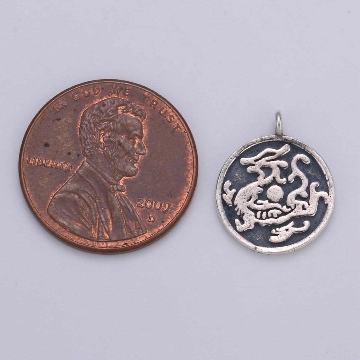 925 Sterling Silver Animal Charm, Round Disc Charm Chinese Animal Charm for Men Necklace Bracelet Earring, Cultural Charm SL-061 SL-062 SL-063 SL-064 - DLUXCA
