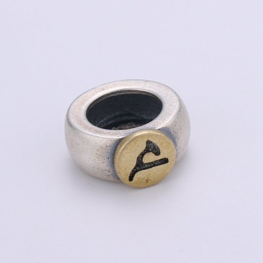 925 Sterling Silver Buddhism Letter Beads, Message Beads Silver Luck Beads for Necklace Bracelet Earring, Buddhism Beads SL-201~SL-206 - DLUXCA