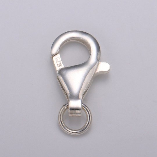 925 Sterling Silver Lobster Clasps with Jump Ring Jewelry Findings for Bracelet, Necklace jewelry making supply component 10mm, 13mm, 20mm SL-233 SL-234 SL-235 - DLUXCA
