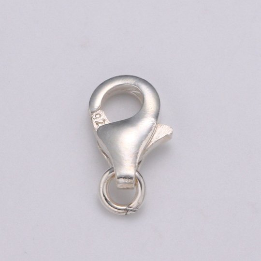 925 Sterling Silver Lobster Clasps with Jump Ring Jewelry Findings for Bracelet, Necklace jewelry making supply component 10mm, 13mm, 20mm SL-233 SL-234 SL-235 - DLUXCA