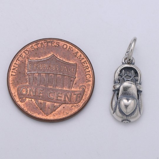 925 Sterling Silver Love Backpack Charm, Love Charm Silver Bag Charm for Necklace Bracelet Earring, Bag of Love Charm, SL-158 - DLUXCA