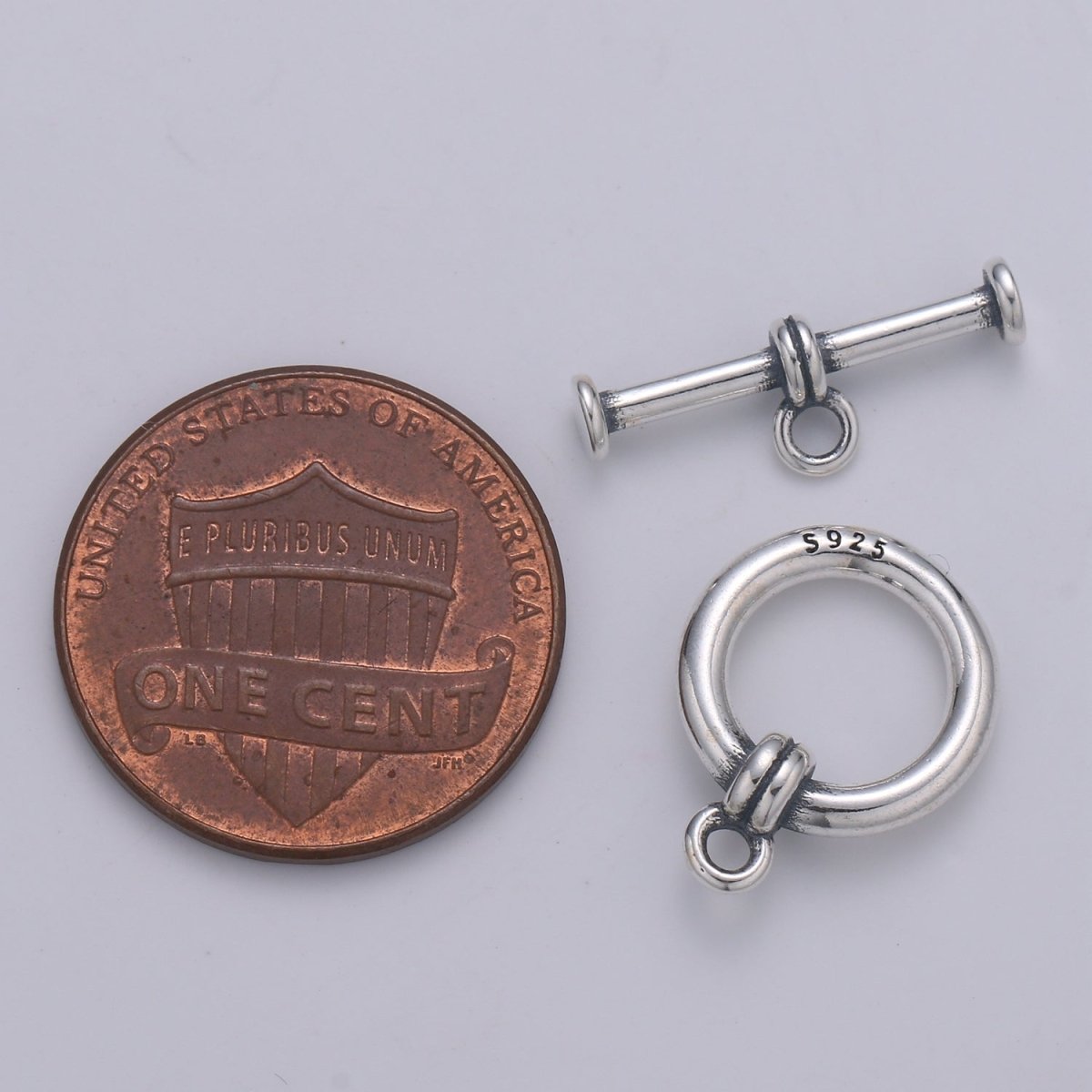 925 Sterling Silver OT Clasp, Circle and Toggle Clasp for necklace, bracelet, DIY Jewelry making SL-254 - DLUXCA