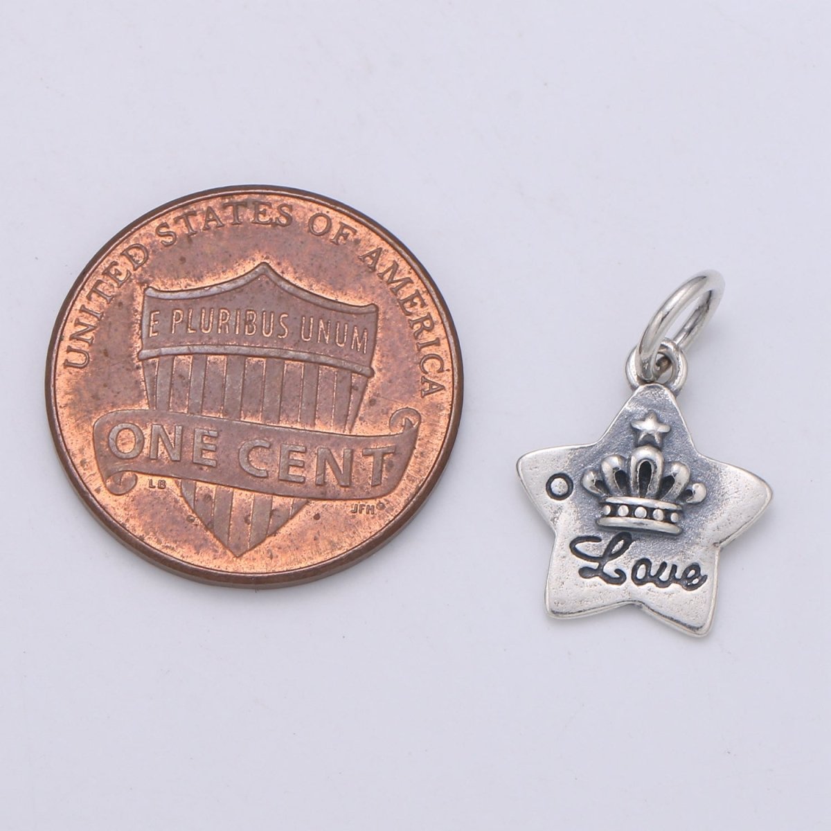 925 Sterling Silver Princess Crown Charm, Love Charm Silver Star Charm for Necklace Bracelet Earring, Girls Charm SL-161 - DLUXCA