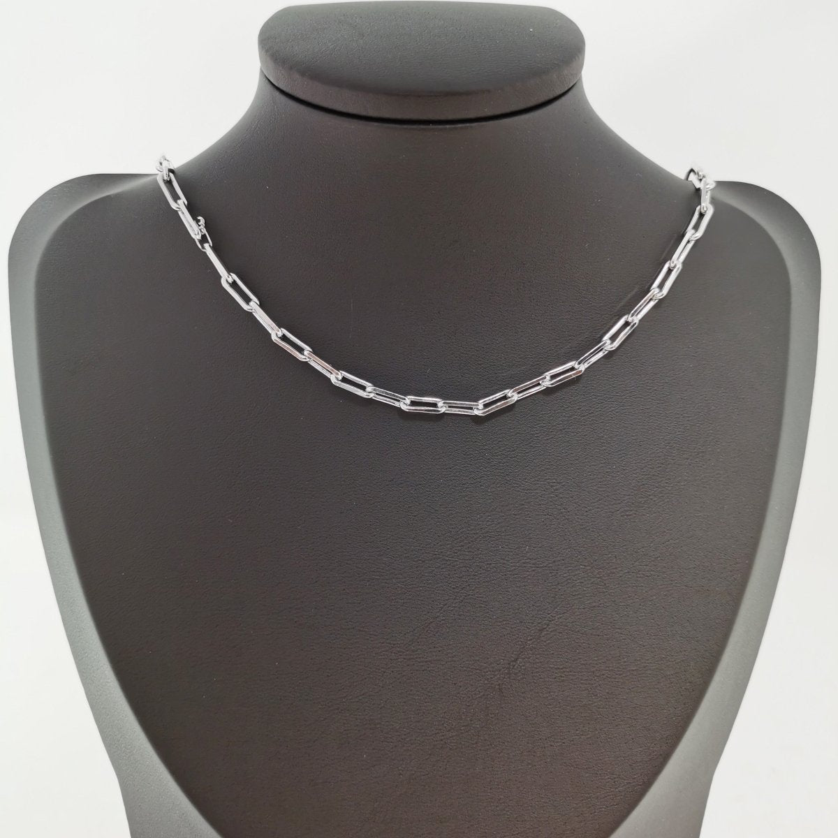 9X3mm Dainty Rectangle Link Necklace, Silver PAPER CLIP Chain by Yard For Necklace, Bracelet, Anklet Component | ROLL-197 Clearance Pricing - DLUXCA