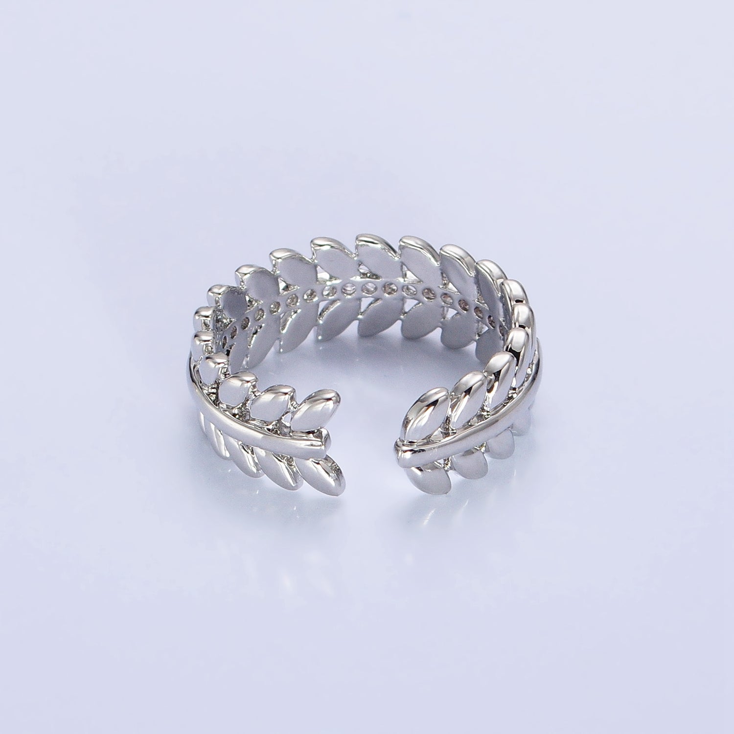 16K Gold Filled Paddy Wheat Band Statement Ring in Gold & Silver | AA1151 AA1409 - DLUXCA